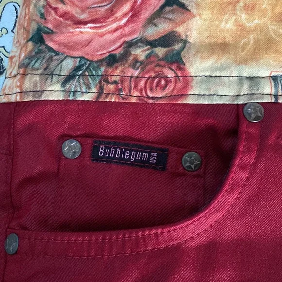 Recycled jeans drawstring backpack bag by helga kerbs - Picture 4 of 7